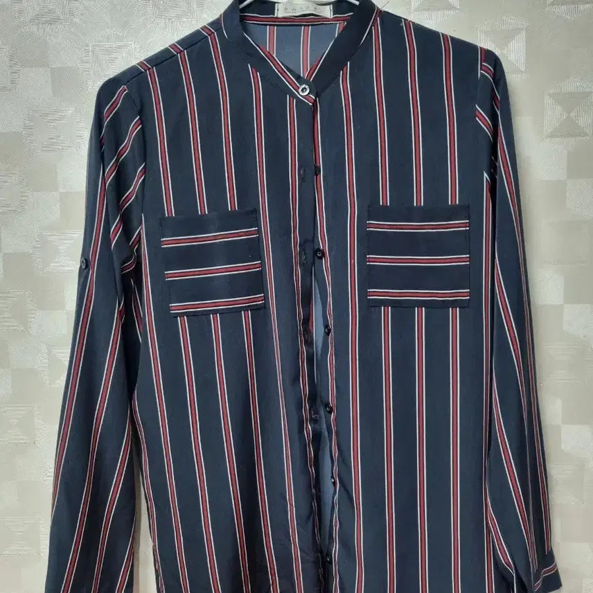[BUNJANG] DOTORI Striped Henley Neck Shirt / DOTORI 스트라이프 헨리넥 셔츠 남방66.66반