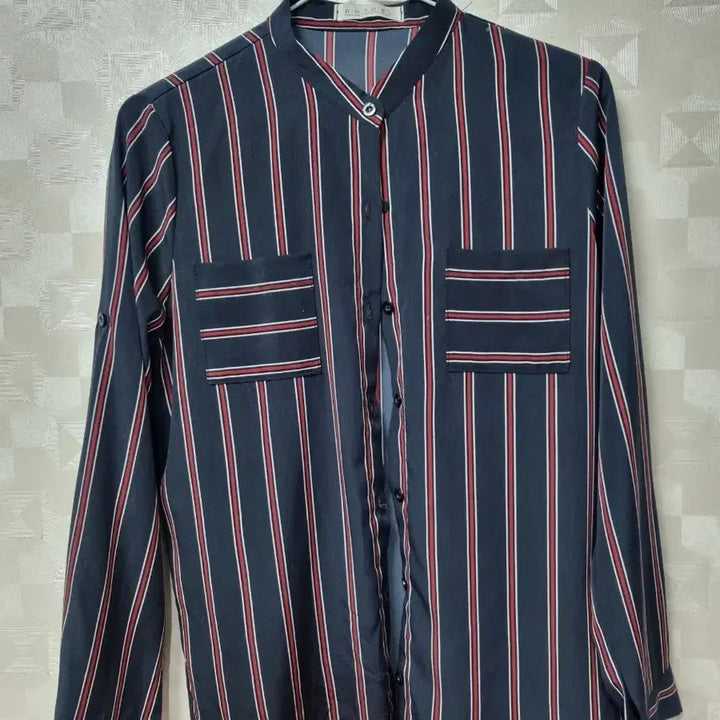 [BUNJANG] DOTORI Striped Henley Neck Shirt / DOTORI 스트라이프 헨리넥 셔츠 남방66.66반