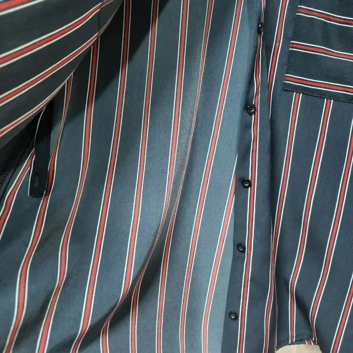 [BUNJANG] DOTORI Striped Henley Neck Shirt / DOTORI 스트라이프 헨리넥 셔츠 남방66.66반