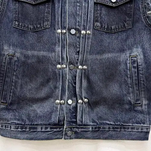 [BUNJANG] THUG CLUB Angels Denim Vest Blue / 떠그클럽 25FW 엔젤스 데님 베스트 블루 새상품