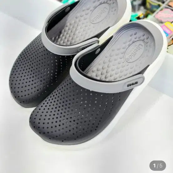 [BUNJANG] Crocs LiteRide Clog Black/Gray / 크록스 라이트 라이드 클로그(블랙/그레이)-미착용!