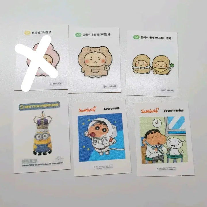[BUNJANG] Minions Mang-geojin Bear Ttibbuttibbu Seal / 띠부띠부씰 개별 짱구 미니언즈 망그러진곰