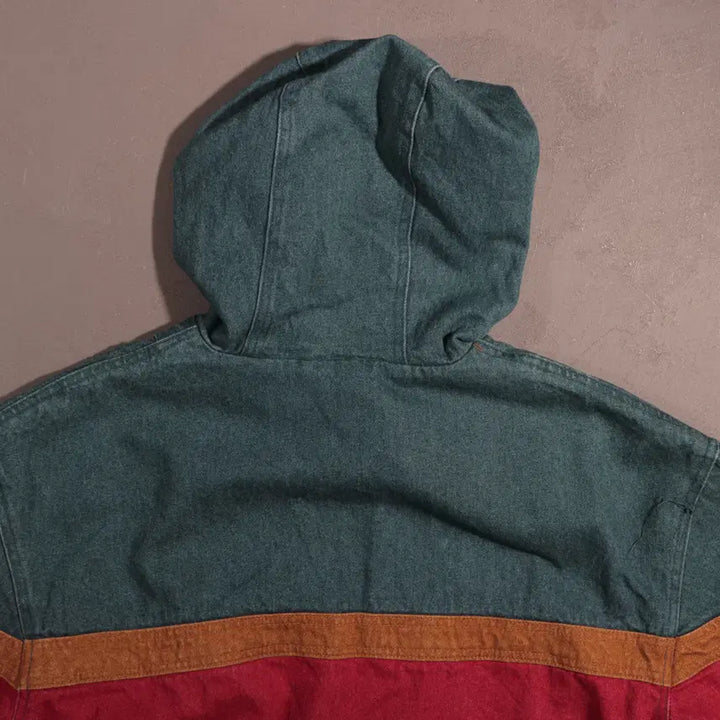 [BUNJANG] Vintage Denim Zip-Up Coat / 일본빈티지 히피 데님 집업코트 C233