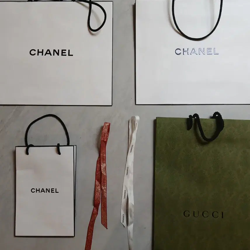 [BUNJANG] Gucci &amp; Chanel Shopping Bag Bundle Set / 일괄,정품)구찌,샤넬 쇼핑백