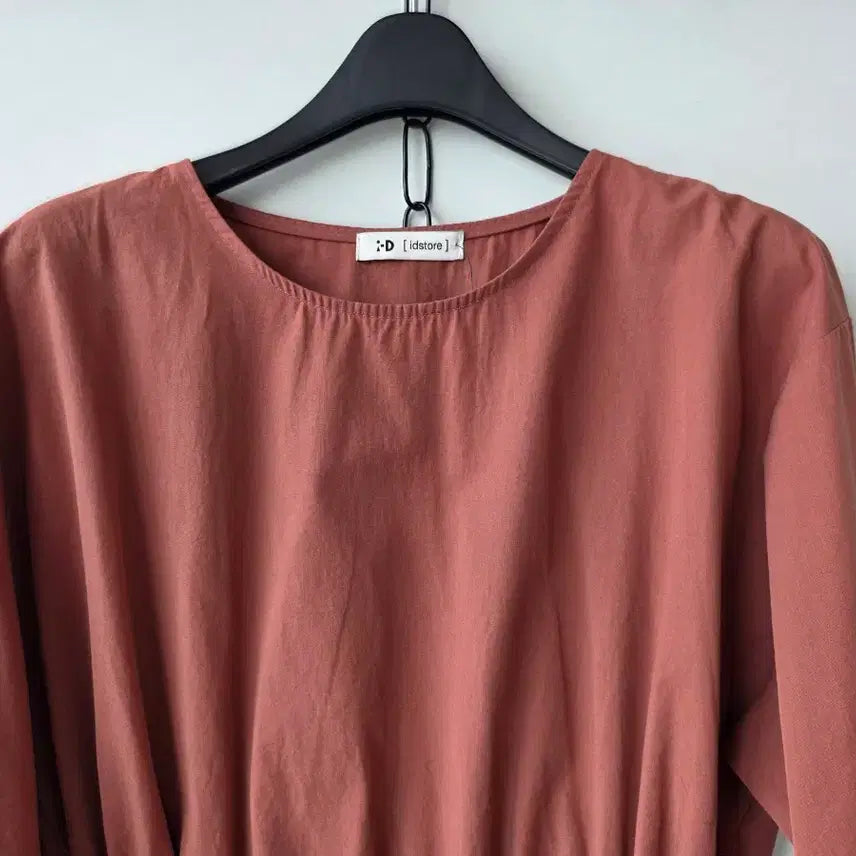 [BUNJANG] Brown String Blouse / 55-66)브라운 스트링 블라우스/새제품