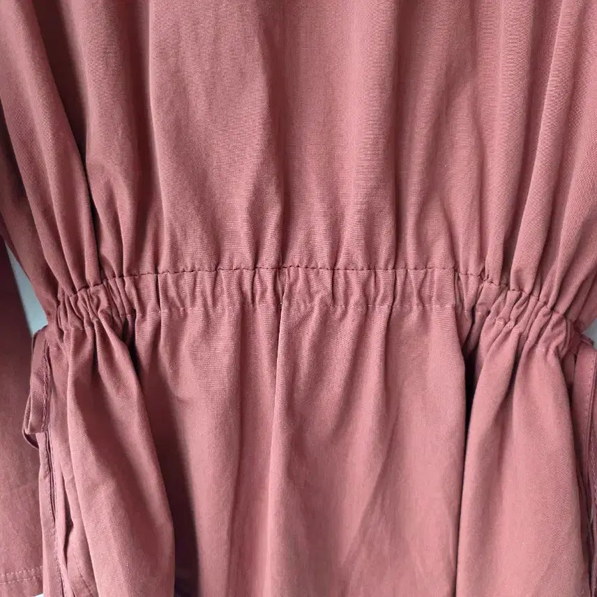 [BUNJANG] Brown String Blouse / 55-66)브라운 스트링 블라우스/새제품