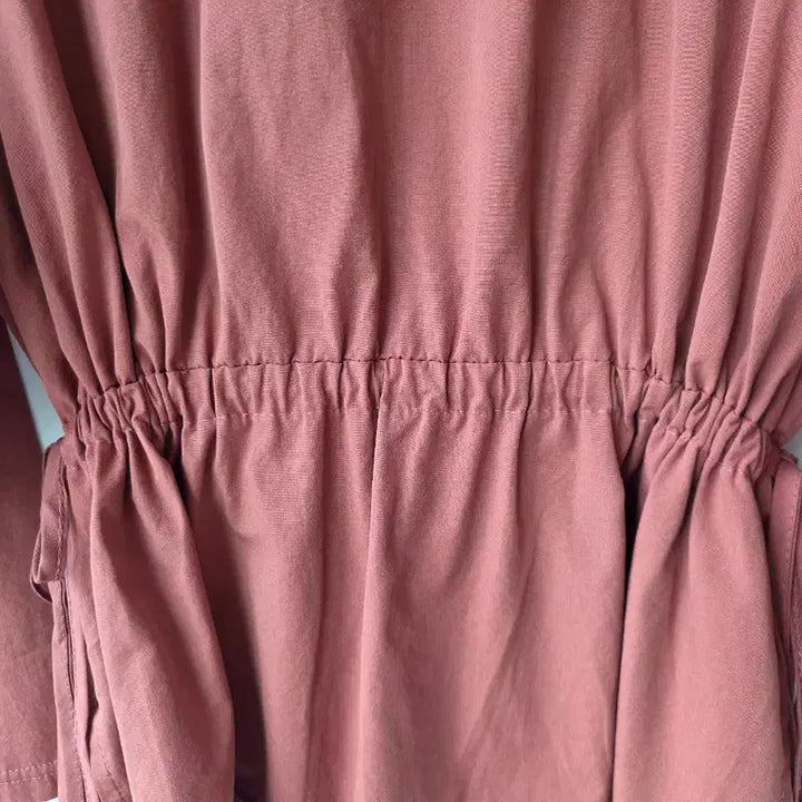 [BUNJANG] Brown String Blouse / 55-66)브라운 스트링 블라우스/새제품