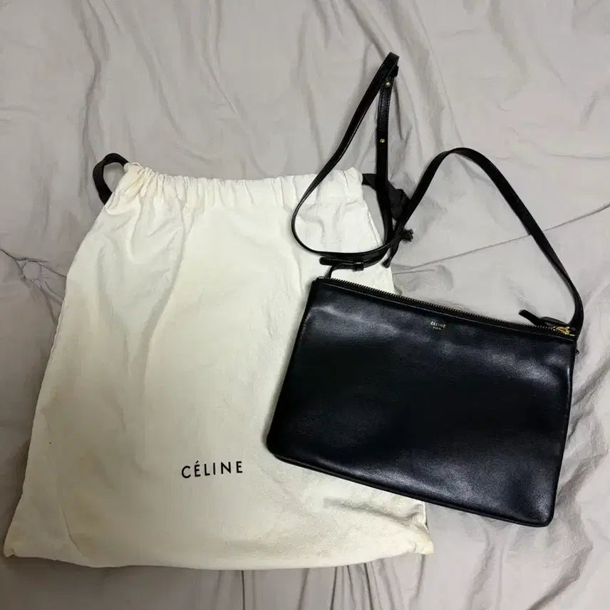 [BUNJANG] Celine Trio Bag Black (Medium) / 셀린느 트리오백 블랙(미디움)
