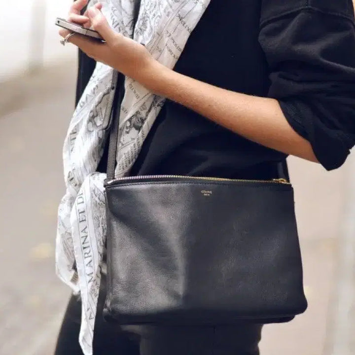 [BUNJANG] Celine Trio Bag Black (Medium) / 셀린느 트리오백 블랙(미디움)