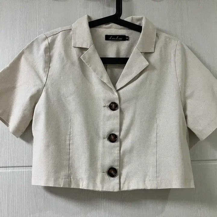 [BUNJANG] LouLan Linen Short Sleeve Blouse M / LouLan 린넨 반팔 블라우스 M