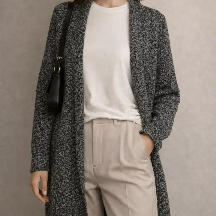 [BUNJANG] Gray Knit Cardigan Free Size / 회색 니트 가디건