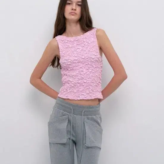 [BUNJANG] CERRIC Lace Boat Neck Sleeveless Top / CERRIC (세릭) LACE BOAT NECK SLEEVELESS