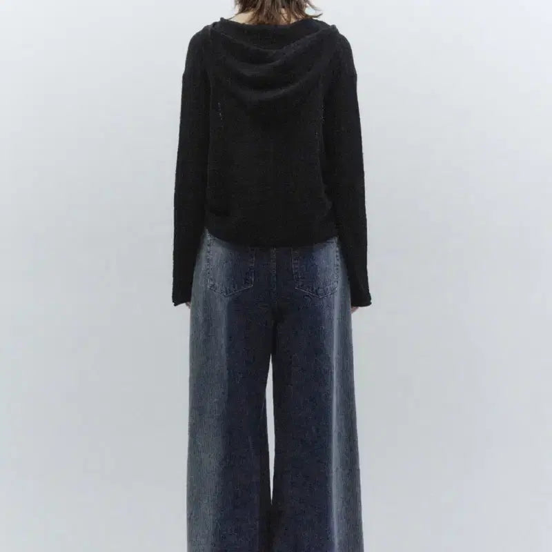 [BUNJANG] In Silence Summer Hoodie Knit Black / 인사일런스 썸머 후드 니트 BLACK