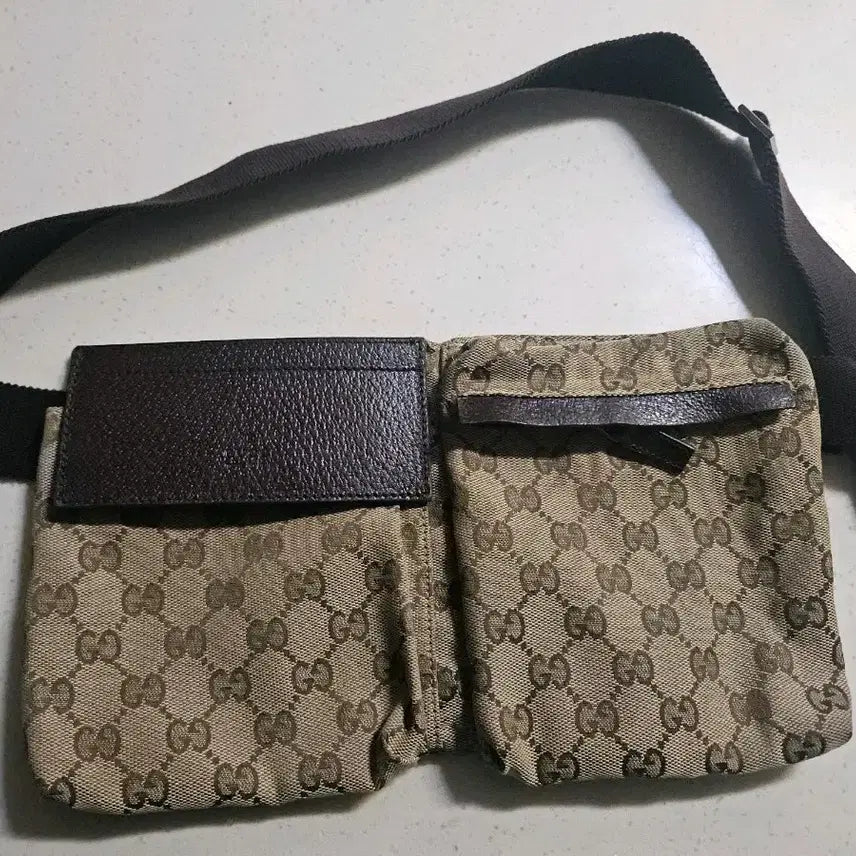 [BUNJANG] Gucci G.G Canvas Hip Sack Crossbody Bag / 구찌 G.G 캔버스 힙색 크로스백