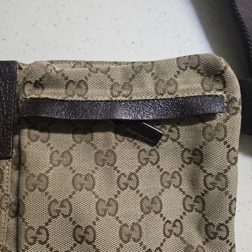 [BUNJANG] Gucci G.G Canvas Hip Sack Crossbody Bag / 구찌 G.G 캔버스 힙색 크로스백