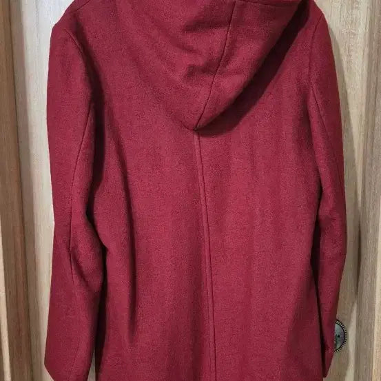 [BUNJANG] Red Hooded Wool Coat with Button Closure / 레드후드울코트 모직 단추오픈 빨간모자망토외투겉옷자켓 빨강 버건디와인 66