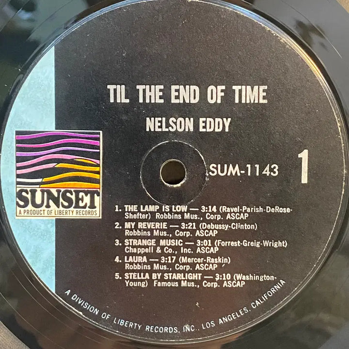 [BUNJANG] Nelson Eddy Til The End Of Time LP / (LP-재즈보컬) Nelson Eddy