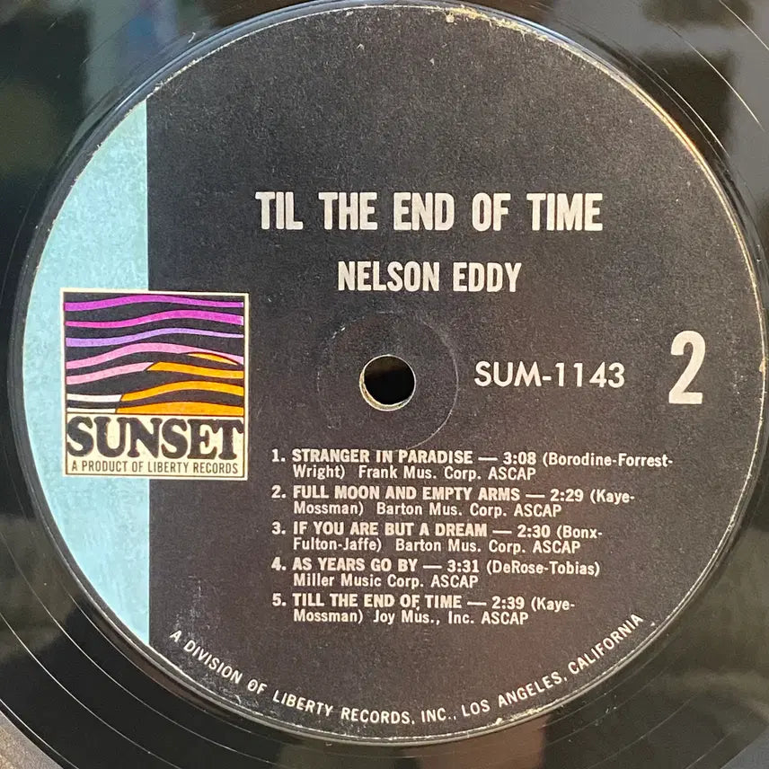 [BUNJANG] Nelson Eddy Til The End Of Time LP / (LP-재즈보컬) Nelson Eddy