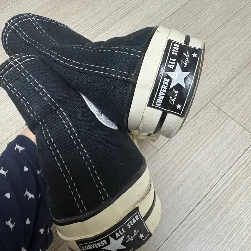 [BUNJANG] Converse Chuck Taylor High Black Sneakers / 컨버스 척테일러 하이 250 블랙