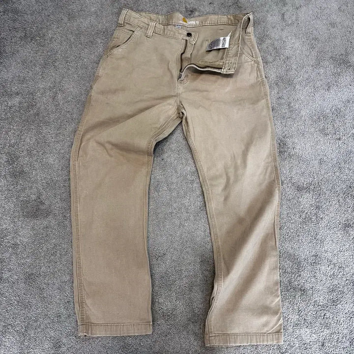 [BUNJANG] Carhartt Light Beige Cotton Carpenter Work Pants / 칼하트 라이트 베이지 코튼 카펜터 워크 팬츠(36)