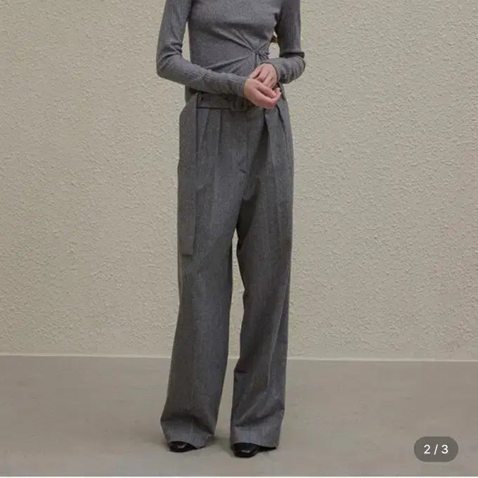 [BUNJANG] Nomer Draping High Neck Knit Gray Turtleneck / (새상품)노머 Draping high neck knit Gray 터틀넥