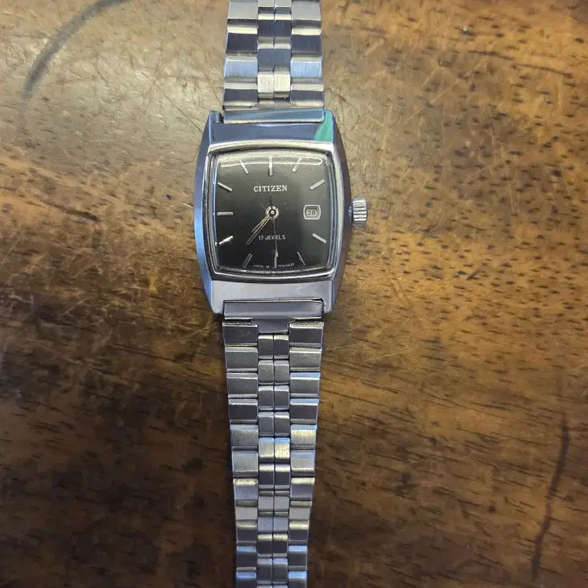 [BUNJANG] Citizen Vintage Square Watch 17 Jewels / 시티즌 빈티지 사각 시계 17석