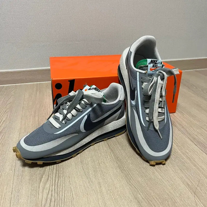 [BUNJANG] Nike Sacai CLOT LDWaffle Grey Sneakers / 나이키 사카이 클랏 LD와플 그레이 245