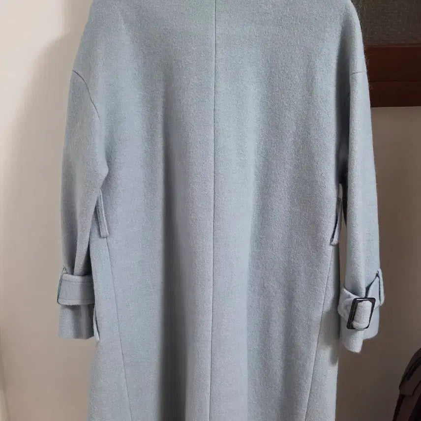 [BUNJANG] FST Double Button Coat Sky Blue / FST 더블 버튼 코트 하늘색