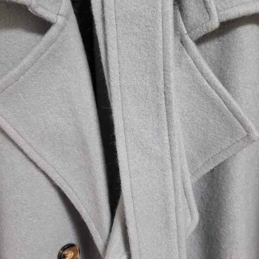 [BUNJANG] FST Double Button Coat Sky Blue / FST 더블 버튼 코트 하늘색