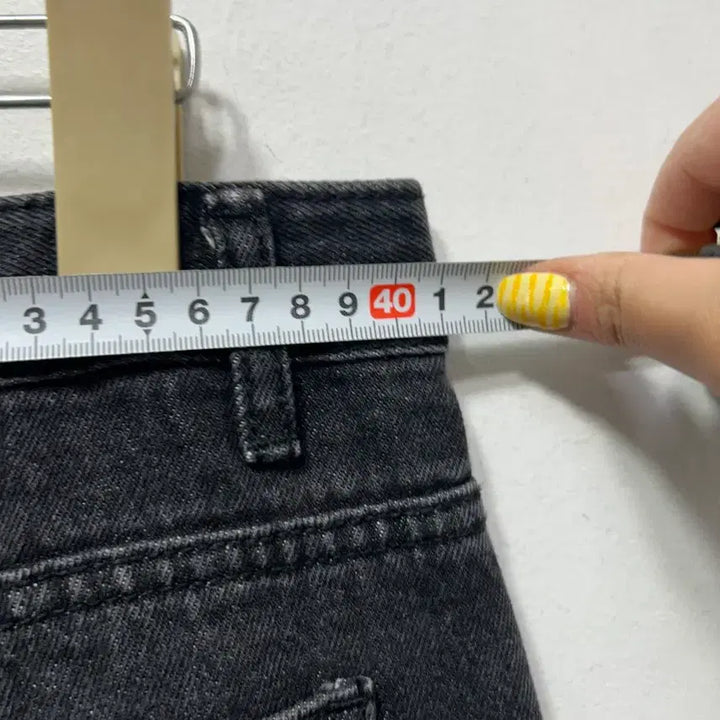 [BUNJANG] Black Washed Cargo Denim Pants - Women&
