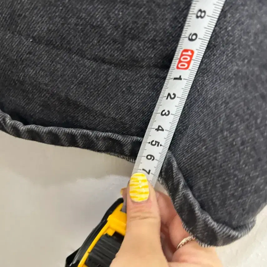 [BUNJANG] Black Washed Cargo Denim Pants - Women&