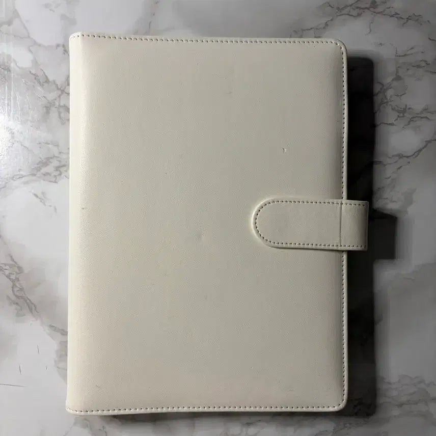 [BUNJANG] Generic White Macaron Binder Set / 휜색 마카롱 바인더 4칸 양면 속지 + 대지 96장