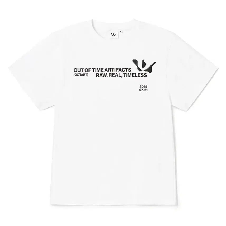 [BUNJANG] WOODZ Out of Time Artifacts Slogan Logo T-Shirt White / woodz 우즈 아웃 오브 타임 아티팩츠 슬로건 로고 티셔츠 화이트