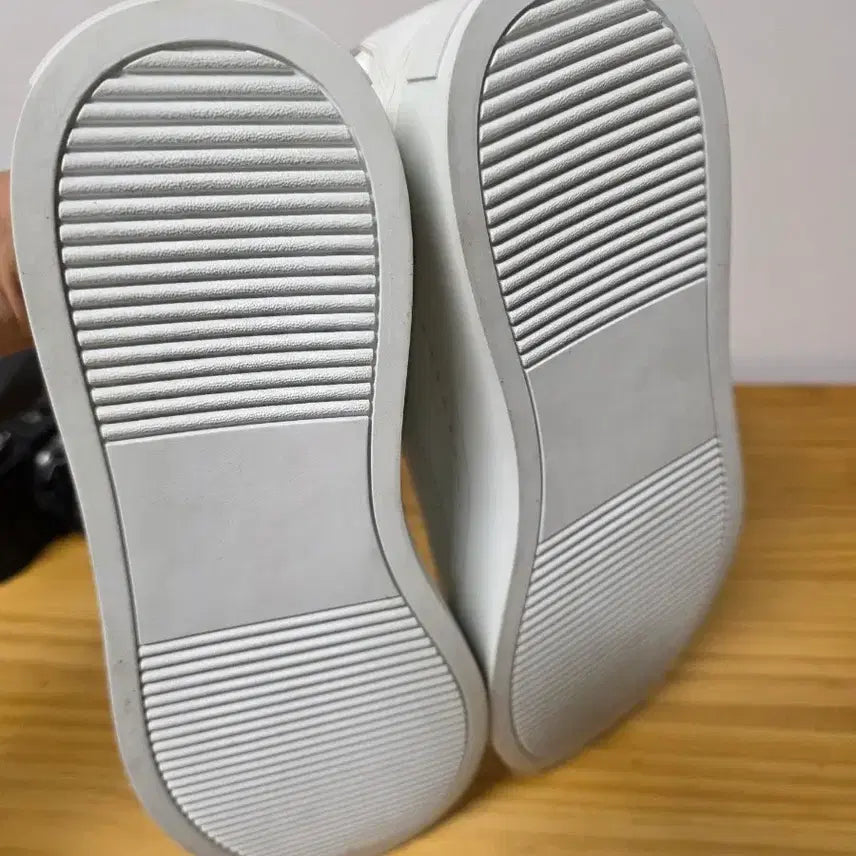 [BUNJANG] Solid Homme White Leather Sneakers / 솔리드옴므 흰색 스니커즈 운동화 미사용