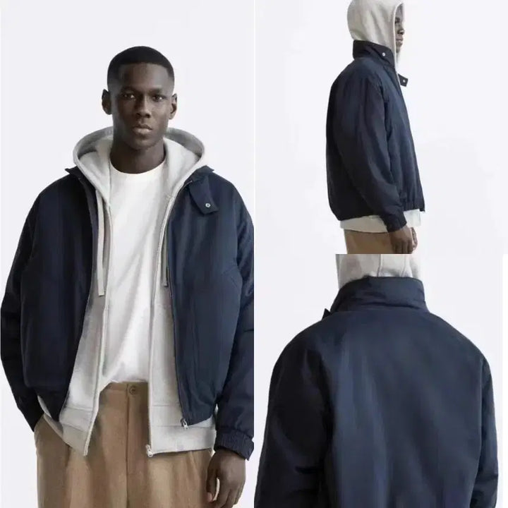 [BUNJANG] Zara Padded Jumper Navy M / 자라 패딩점퍼 네이비