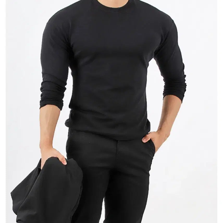 [BUNJANG] MacKers Muscle Fit Long Sleeve T-Shirt Black L / 맥커스 역삼각 머슬핏 긴팔 티셔츠 블랙 L