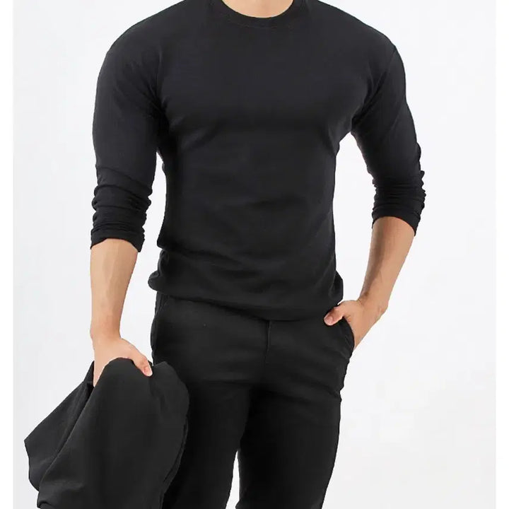 [BUNJANG] MacKers Muscle Fit Long Sleeve T-Shirt Black L / 맥커스 역삼각 머슬핏 긴팔 티셔츠 블랙 L