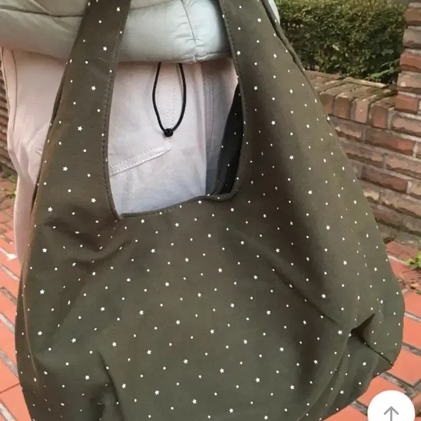 [BUNJANG] Khaki Star Pattern Shoulder Bag / 카키색 별무늬 숄더백