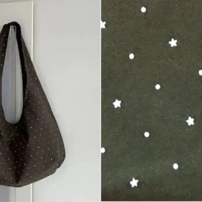 [BUNJANG] Khaki Star Pattern Shoulder Bag / 카키색 별무늬 숄더백