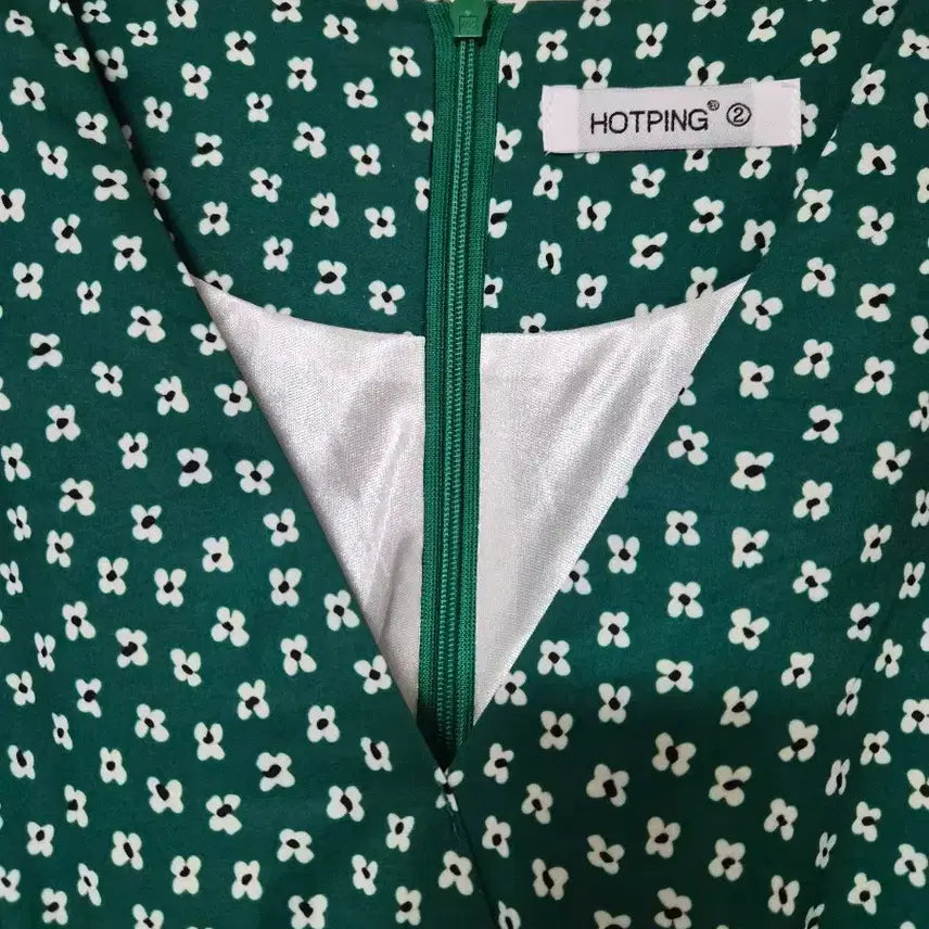 [BUNJANG] HOTPING Floral Long Dress / 옷장정리) HOTPING 그린 플라워 롱 원피스