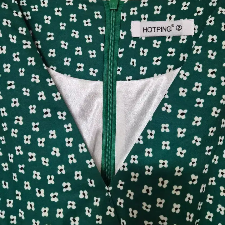 [BUNJANG] HOTPING Floral Long Dress / 옷장정리) HOTPING 그린 플라워 롱 원피스