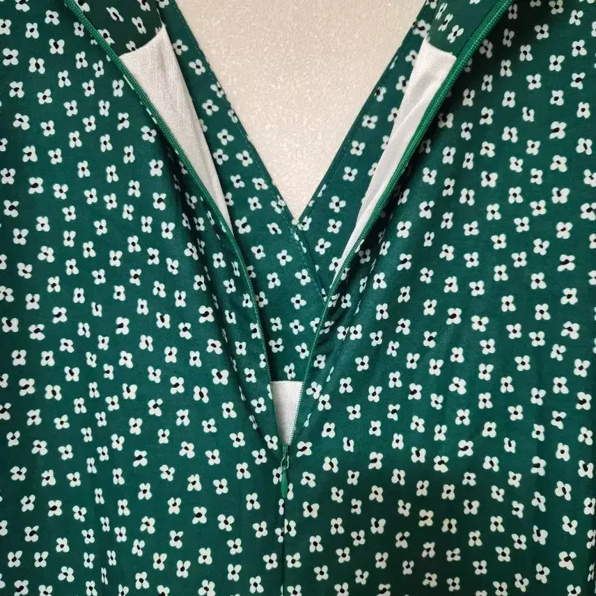 [BUNJANG] HOTPING Floral Long Dress / 옷장정리) HOTPING 그린 플라워 롱 원피스