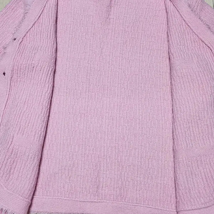 [BUNJANG] Pink Tweed Jacket with Gold Buttons / 핑크 트위드 자켓 금장 단추 장식