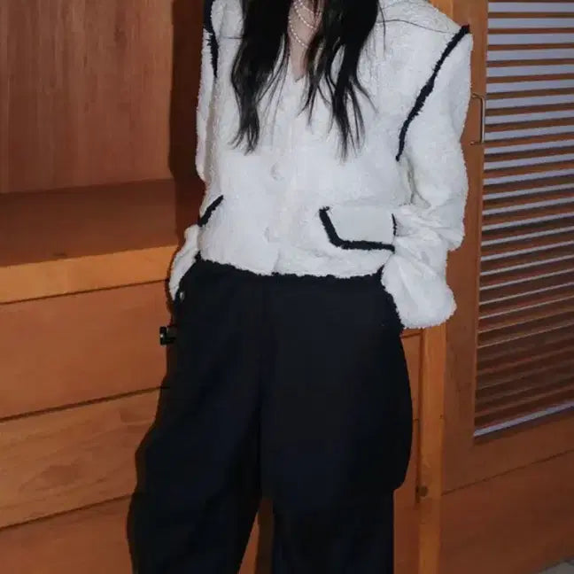 [BUNJANG] Color In ID Ivory Tweed Jacket / 컬러인아이디 OUR studio 아이보리 트위드 자켓(정가 8만원대)