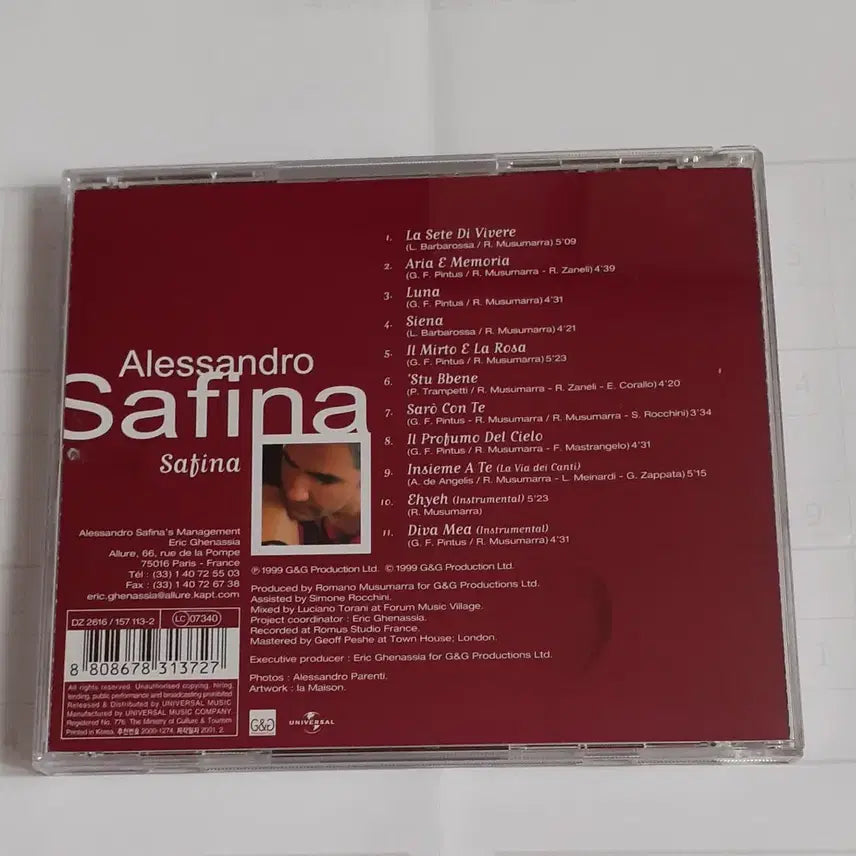 [BUNJANG] Alessandro Safina CD / 알레산드로 사피나 (Alessandro Safina) cd