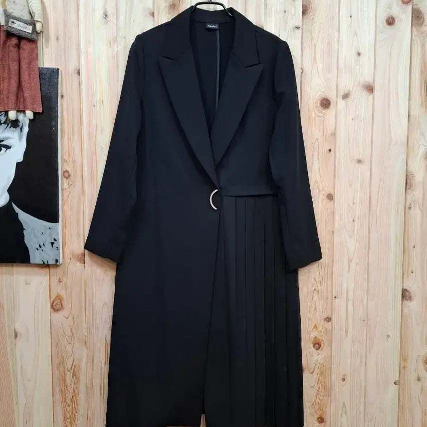 [BUNJANG] Daniel Pleated Long Jacket / 다니엘 주름 롱 자켓
