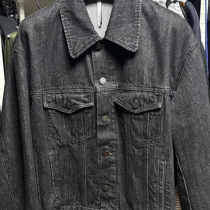 [BUNJANG] Noir Oversized Cropped Denim Jacket (Black) / [최종가격] [노이어] 오버핏 크롭 데님 자켓 (블랙)