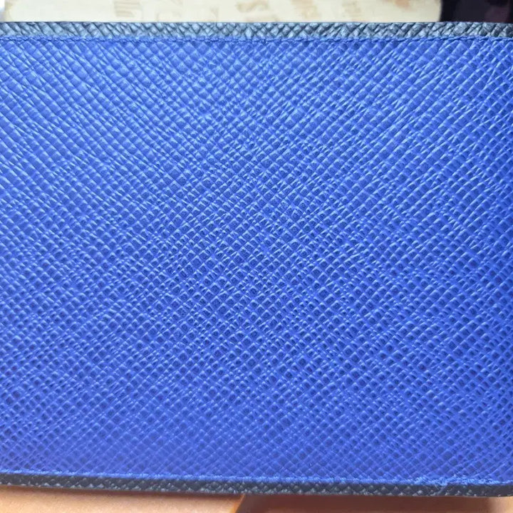 [BUNJANG] Louis Vuitton Multiple Wallet Taiga Leather Blue Men&