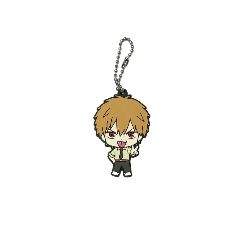 [BUNJANG] Chainsaw Man Denji Bundle Set / (일괄) 체인소맨 덴지 치비누이, 버디 키체인, 러버챰, 비사이드 라벨