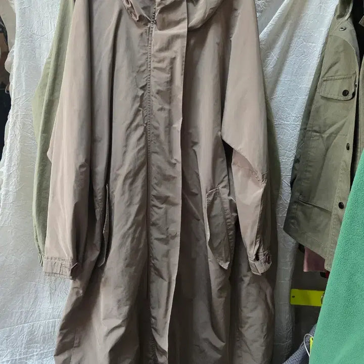 [BUNJANG] System Hooded Long Coat Brown / 시스템후드 롱 코트 브라운